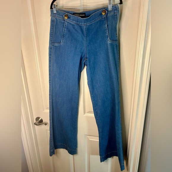 Express Denim - 👖”Express” 70’s Look Cotton Blend Wide Leg Flare Denim Mid Rise Jeans” Size 10